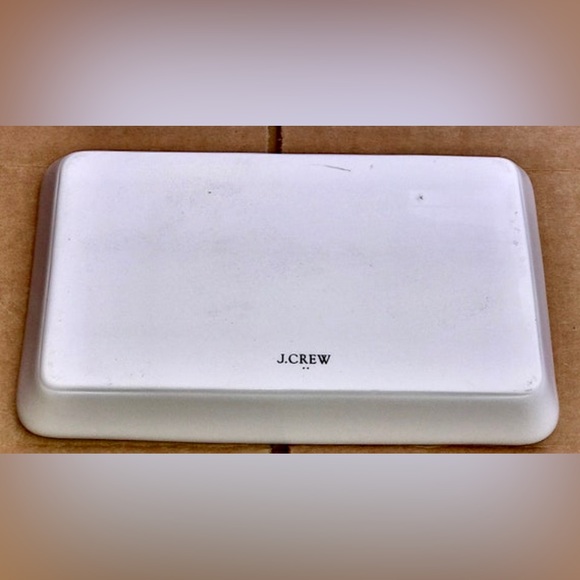 Vintage J. CREW Gold Trim White Porcelain Rope & Anchor Ceramic Trinket Key Dish - Picture 9 of 10